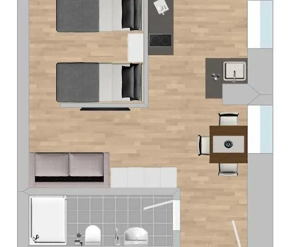 Am1014 - Modern Eingerichtete Monteurwohnung Uebergangswohnung Apartmán